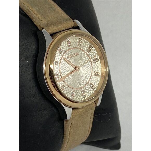 Fossil BQ1576 Womens Beige Leather Analog Beige Dial Quartz Genuine Watch HK1141 - Picture 5 of 12
